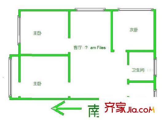車站西街13號院 3室 戶型圖