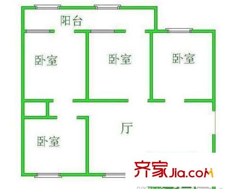 甘家口小区 4室 户型图