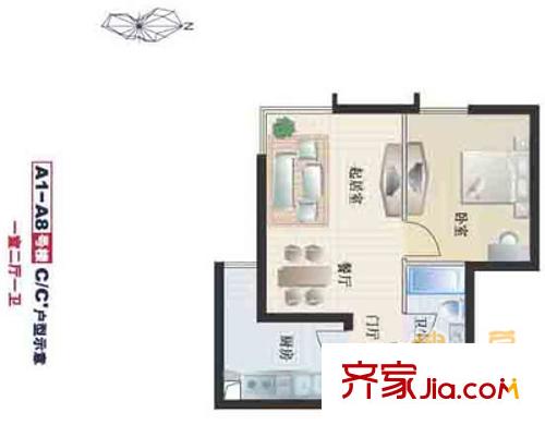 西直門鐵路危改小區(qū) 3室 戶型圖