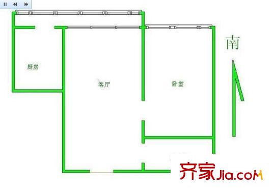 陶然居戶型圖戶型圖 1室1廳1衛(wèi)1廚