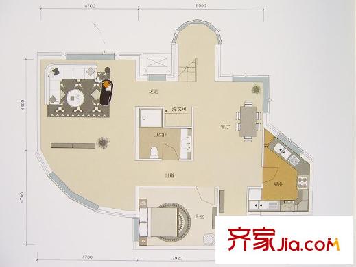 一瓶戶型圖一居戶型圖 