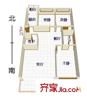 太仆寺33號院戶型圖  戶型圖 3室2廳2衛(wèi)1廚