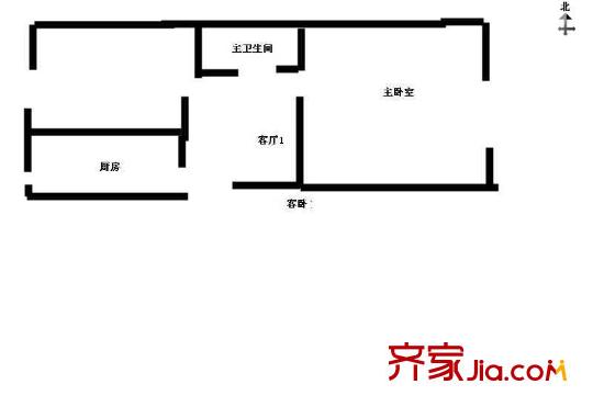 太仆寺33號院戶型圖戶型圖 2室1廳1衛(wèi)1廚