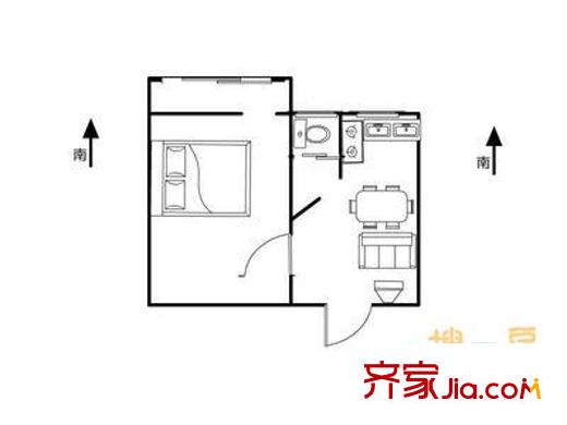 太仆寺33號院戶型圖戶型圖 1室1廳1衛(wèi)1廚