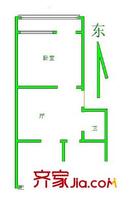 汽南小區(qū)戶型圖汽南兩居室東西61米 2室1廳1衛(wèi)1廚