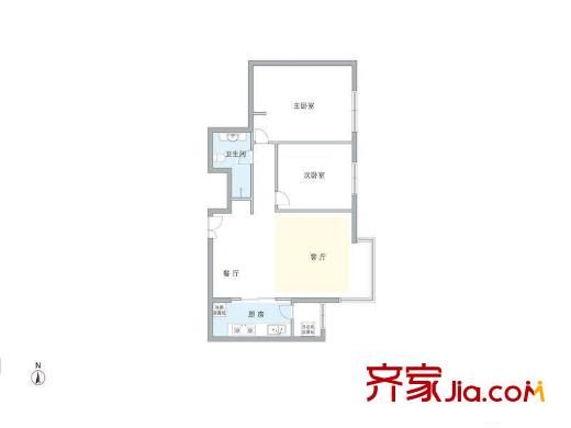 富力桃园 2室 户型图