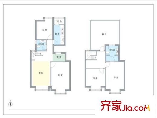 富力桃园 4室 户型图