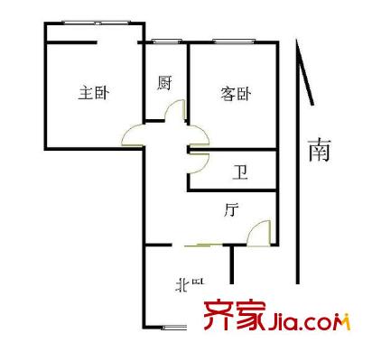 京畿道小區(qū) 3室 戶型圖