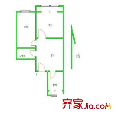 京畿道小區(qū) 2室 戶型圖