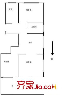 京畿道小區(qū) 3室 戶型圖