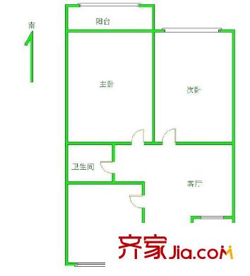 天慶胡同 2室1廳1廚1衛(wèi)65平方米