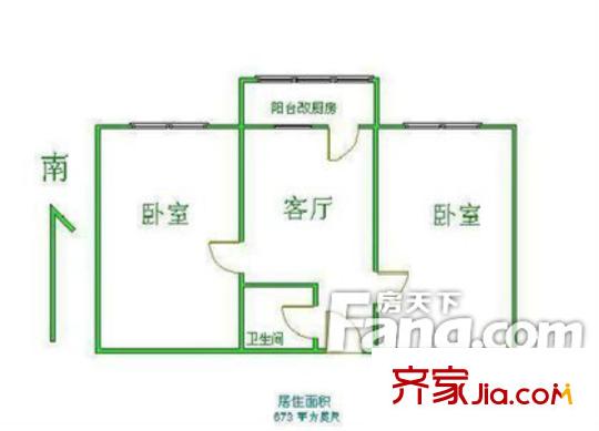 天慶胡同 2室1廳1廚1衛(wèi)60平方米