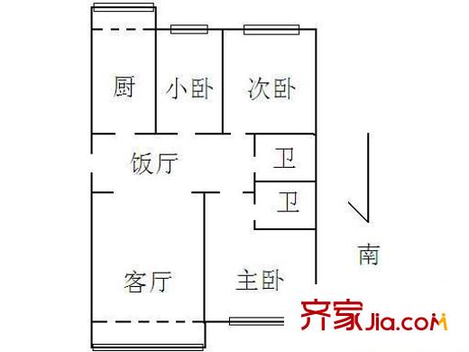 太仆寺33號院 4室 戶型圖