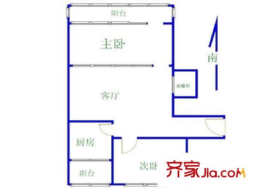 京畿道小區(qū) 2室 戶型圖