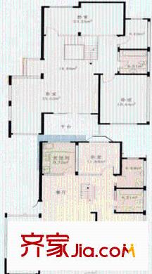 吉祥园户型图E户型复式 5室2厅3卫1厨