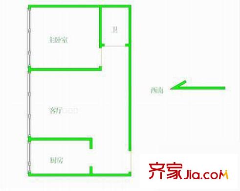 萬(wàn)明園戶型圖戶型圖 1室1廳1衛(wèi)1廚