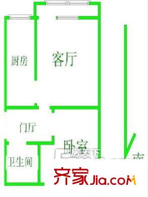 西便門外大街西里戶型圖戶型圖 1室1廳1衛(wèi)1廚