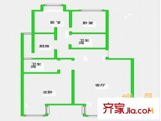 新紀(jì)元公寓戶型圖戶型圖 4室2廳2衛(wèi)1廚