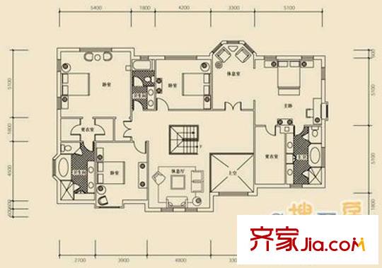竹溪园户型图户型图 4室2厅1卫2厨