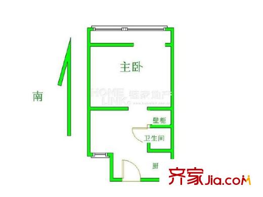人定湖西里小區(qū) 1室 戶型圖