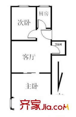 人定湖西里小區(qū) 2室 戶型圖