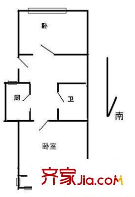 人定湖西里小區(qū)戶型圖戶型圖 2室1廳1衛(wèi)1廚