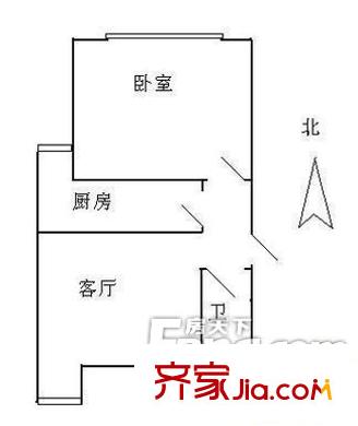 人定湖西里小區(qū)戶型圖戶型圖 1室1廳1衛(wèi)1廚