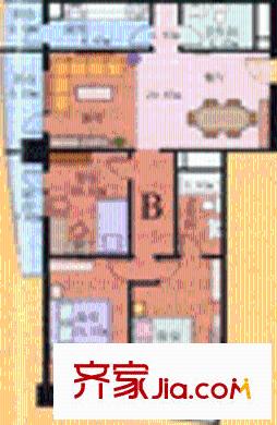 新紀(jì)元公寓戶型圖3室2廳2衛(wèi)1廚