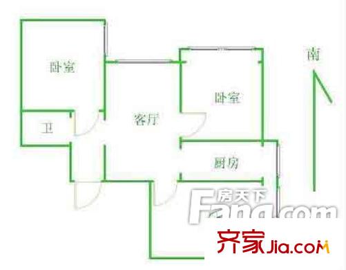 革新里小区户型图户型图 3室1厅1卫1厨