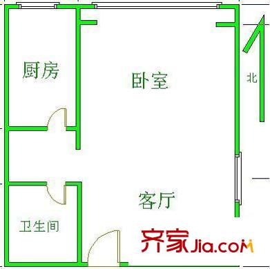 懿品阁户型图1室 户型图 1室1厅1卫1厨