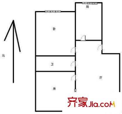 万树园户型图户型图 1室1厅1卫1厨