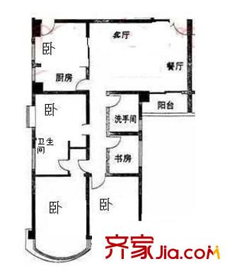 万树园 4室 户型图