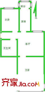 豪威嘉园户型图户型图 2室1厅1卫1厨