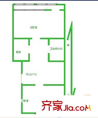 人定湖西里小區(qū) 2室 戶型圖
