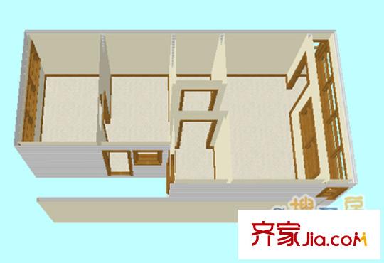 人定湖西里小區(qū) 2室 戶型圖