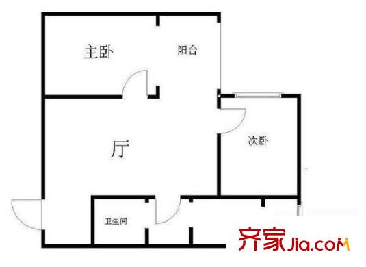 交大东路15号院户型图户型图 2室1厅1卫1厨