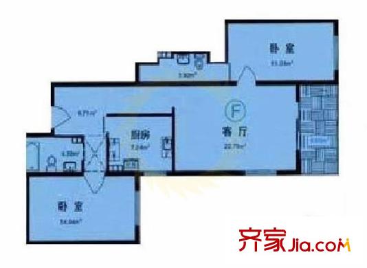 汉荣家园 2室 户型图