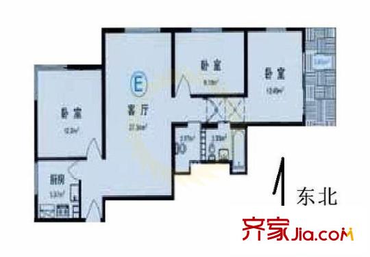 汉荣家园 3室 户型图
