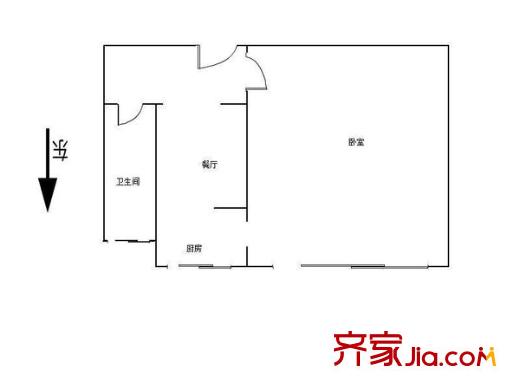 灯市口小区 1室 户型图