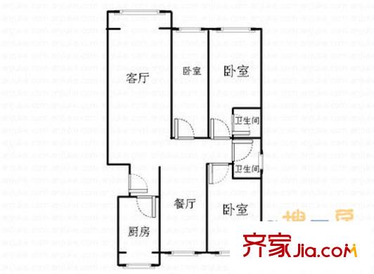 华典家园 3室 户型图