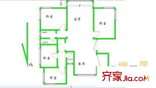 华英园 4室 户型图
