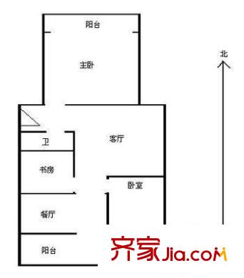 华英园户型图户型图 3室2厅1卫1厨
