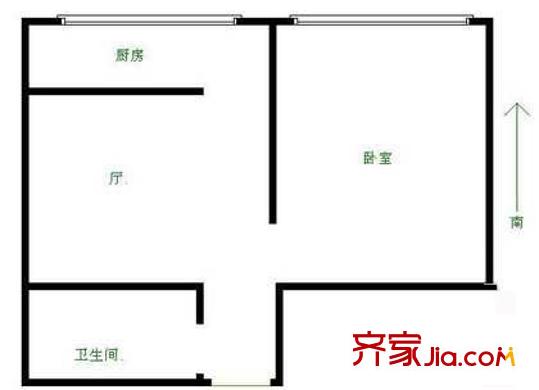 怡丽园户型图户型图 1室1厅1卫1厨