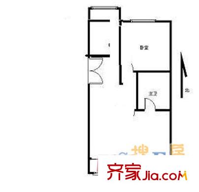 怡丽园户型图户型图 1室1厅1卫1厨