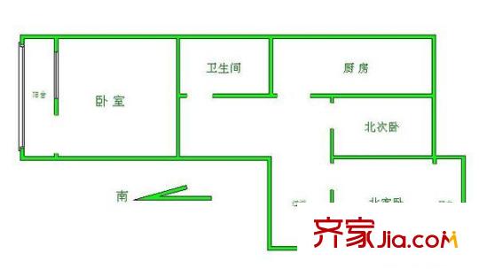 大乘巷胡同 3室 戶型圖