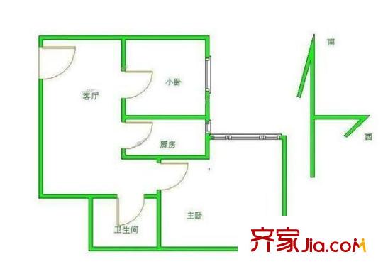 富宏馨居 2室 戶型圖
