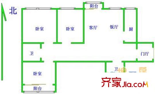 富宏馨居 3室 戶型圖
