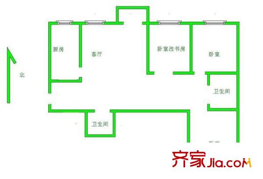 富宏馨居 3室 戶型圖