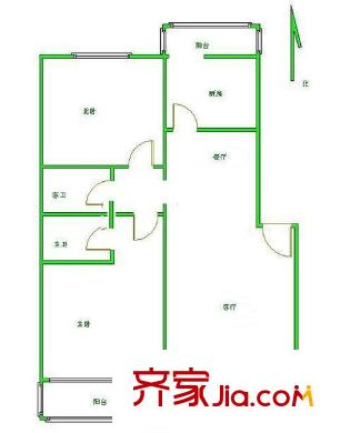 金隅美和園 2室 戶型圖