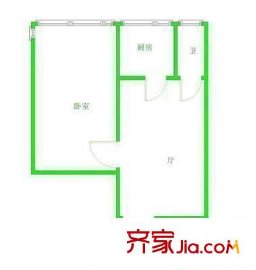 金隅美和園 1室 戶型圖